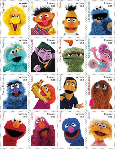 Sesame Street's 50th Anniversary Stamps Are Quite Literally The Cutest ...