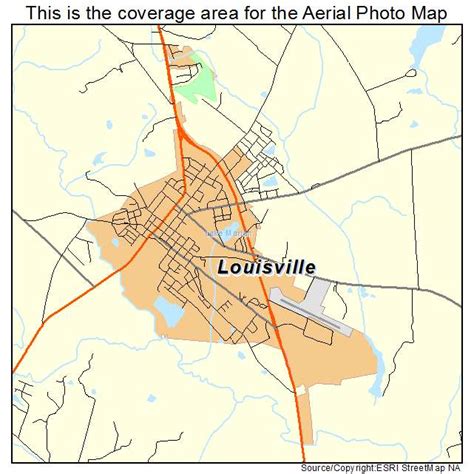 Aerial Photography Map of Louisville, GA Georgia