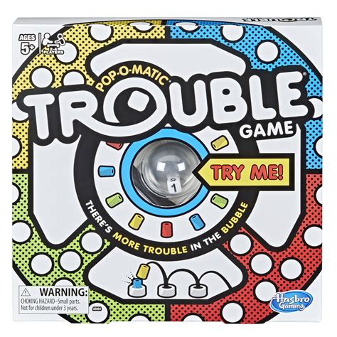 Hasbro Trouble Board Game, Board Game for 2 to 4 Players, for Kids Ages ...