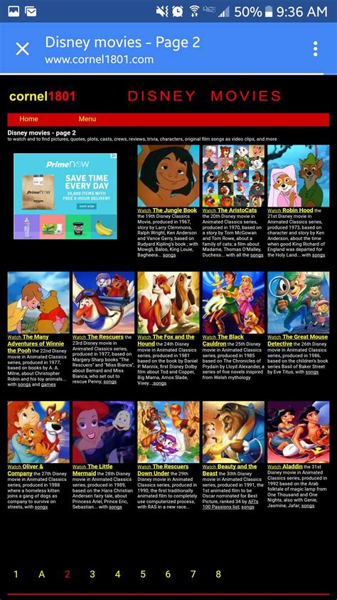 Cornel1801.com/disney/movies.html Stream all the old disney movies for ...