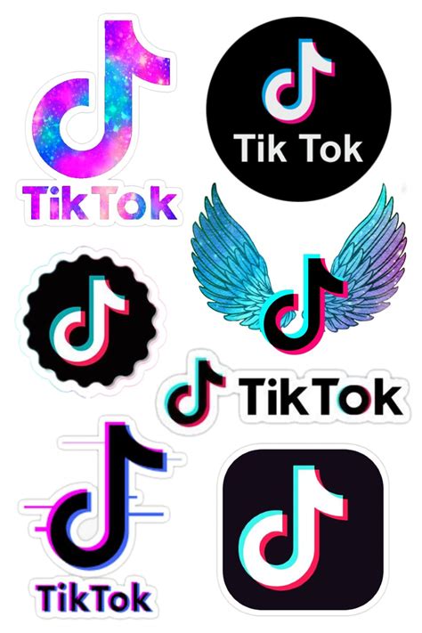 Stickers Tik Tok - Tik Tok Famous, Tik Tok logo Galaxy en 2021 ...