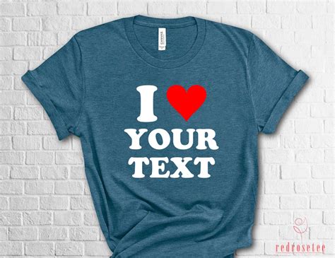 Personalised I Love Shirt Custom I Love T-shirt Couple - Etsy