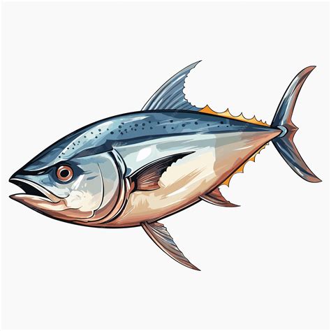 Premium Vector | Cute Tuna Fish Cartoon Vector Art Illustration Design