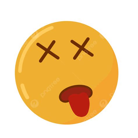 Emoji Dead PNG Transparent, Emoji Dead Face Cute Sticker, Sticker Set ...