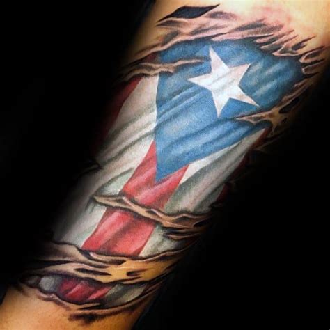 50 Puerto Rican Flag Tattoo Ideas For Men - Puerto Rico Designs