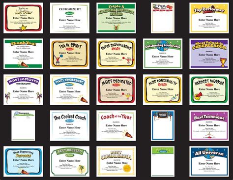 Cheerleading Award Templates | Cheerleader Certificates