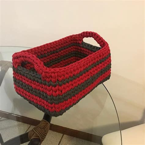 T-shirt yarn ideas: basket : r/crochet