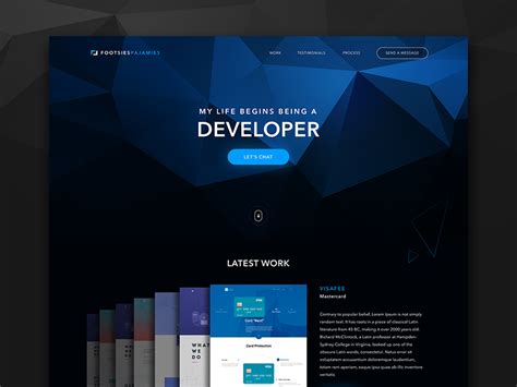 A web developer's portfolio by Jharwin Barrozo on Dribbble