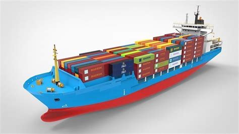 3D model Container Ship VR / AR / low-poly | CGTrader