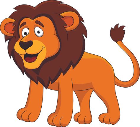 Big Lion Lions King of The Jungle Zoo Safari Animals Cartoon Design ...