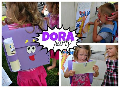 Dora Party Complete with Backpack, pin the tail on Swiper, Map and more ...