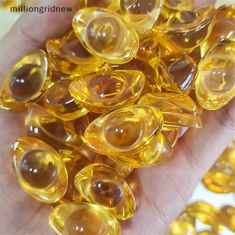 [milliongridnew] 1/10/20PCS Citrine Yuanbao Feng Shui Decoration Yuan ...