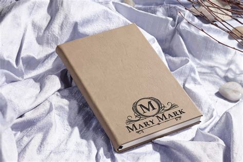 Custom Leather Notebook | Personalized Beige Journal with Lined Pages ...