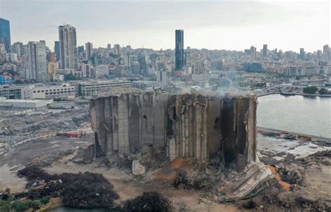 Beirut's Blast-damaged Grain Silos Partially Collapse - i24NEWS