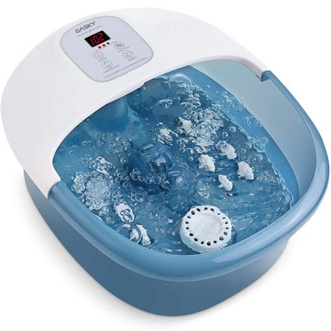 Foot Spa Bath Massager with Heat Bubbles Vibration, 14 Shiatsu ...