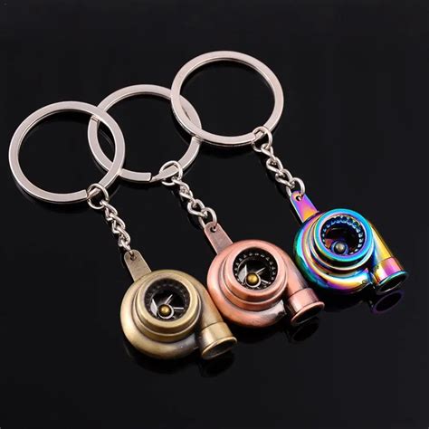 Turbo Keychain Automobile Modification Turbocharger Engine Shaped Metal ...