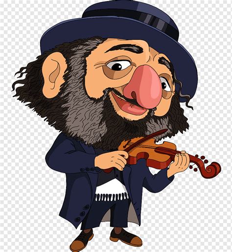 Jewish people Cartoon Illustration, Jewish violin cartoon, cartoon ...