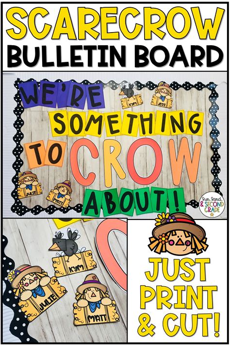 This printable scarecrow themed bulletin board set is a cute and easy ...