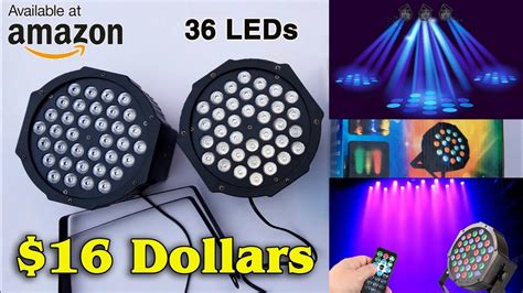 RGB 36 LED PAR Lights LED Flat Par Laser Projection Lamp DMX DJ Party ...