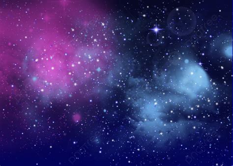 Galaxy Starry Night Sky Halo Blue Purple Background, Desktop Wallpaper ...