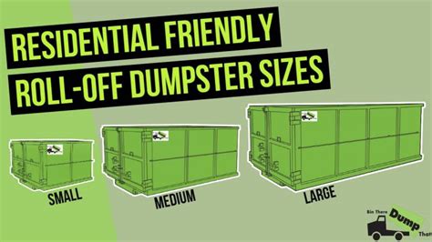 Dumpster Sizes Comparison Guide | Dimensions & Volume | Bin There Dump ...