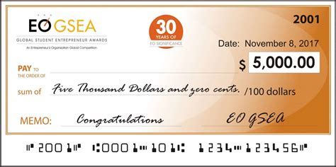 Big Cheque, Novelty Presentation Giant Cheque - Cheque Print