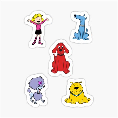 "Clifford the big red dog" Sticker for Sale by oldschool-kids | Redbubble