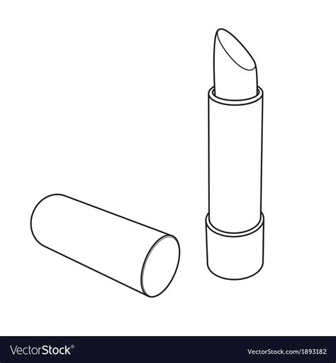 Lipstick outline Royalty Free Vector Image - VectorStock