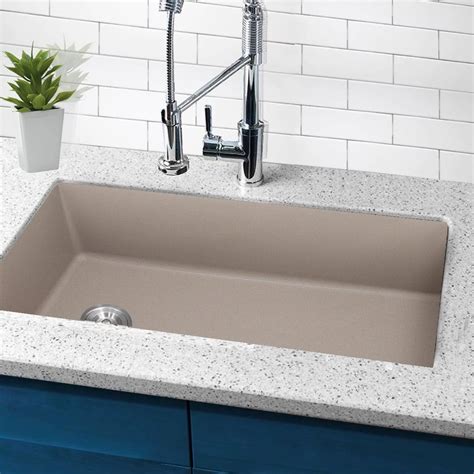 Highpoint Collection 32-Inch Granite Composite Sink with Side Drain ...