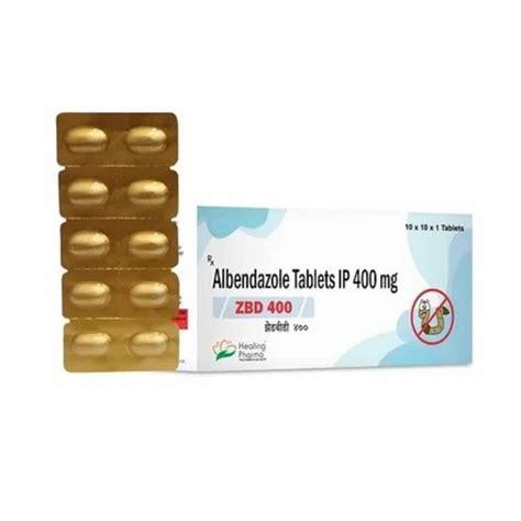 Albendazole 400 Mg Tablet at Rs 7.88/strip of 1 tablet | Albendazolum ...