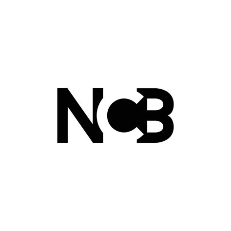 Monogram Letter NCB Negative Space Modern Initial Logo Design ,NCB ...