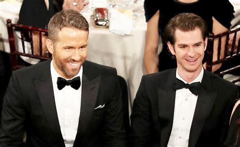 Ryan Reynolds, Andrew Garfield Kiss During Golden Globes 2017 | Us Weekly