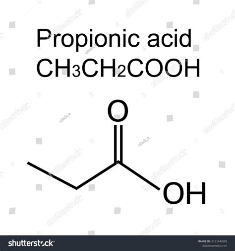 Chemical Structural Formula Propionic Acid Stock Vector (Royalty Free ...