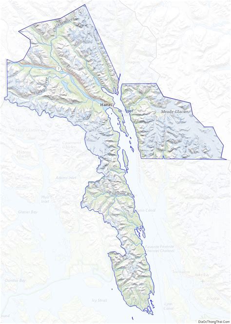 Map of Haines Borough, Alaska - Thong Thai Real