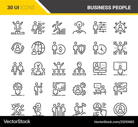 Business people icons Royalty Free Vector Image