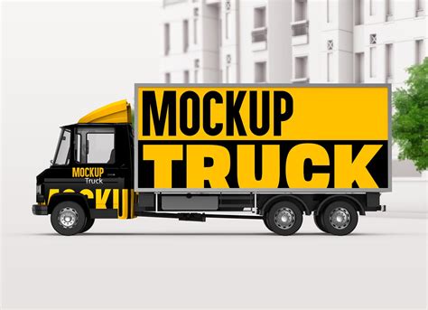 Free Heavy Duty Truck Mockup PSD - Good Mockups