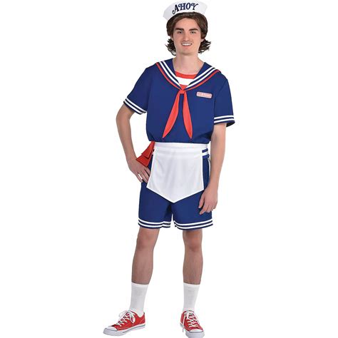 Steve Scoops Ahoy Halloween Costume for Men, Stranger Things | eBay