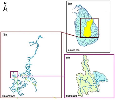 Map of study area. A Main river basins and Mahaweli River Basin in Sri ...