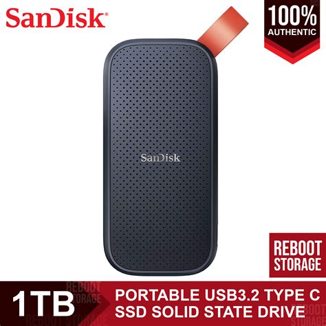 Sandisk Portable 1TB USB 3.2 Type C External SSD Solid State Drive ...