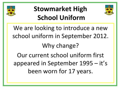 Stowmarket High School Uniform Option 1