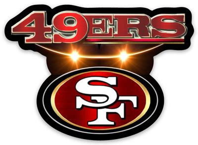 San Francisco 49ers logo Type NFL Football Die-cut MAGNET | eBay