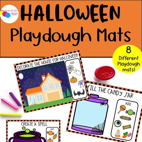 Printable Halloween Playdough Mats, Playdough Activities, Pumpkin ...