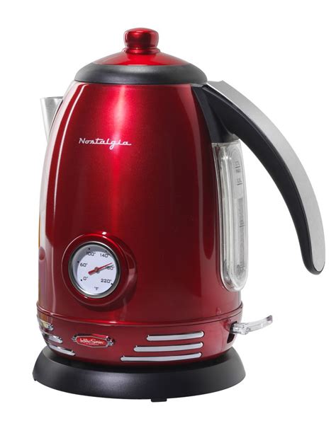 Nostalgia RWK150 1.7 Liter Retro Stainless Steel Electric Water Kettle ...