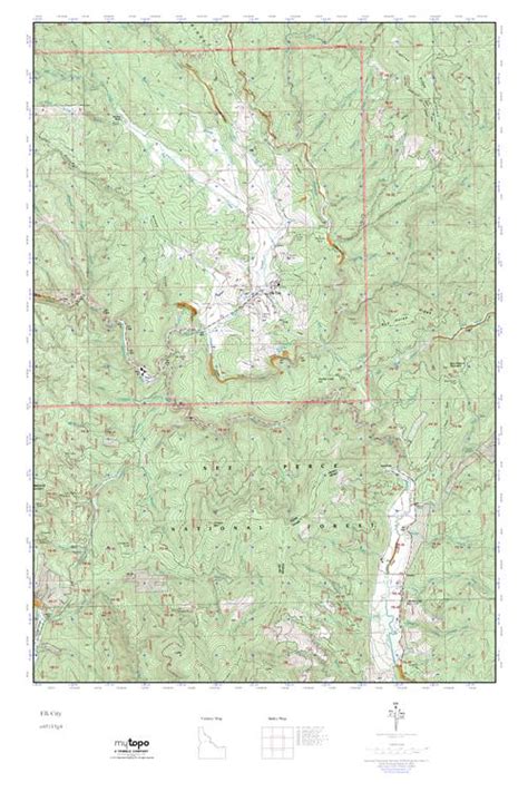 MyTopo Elk City, Idaho USGS Quad Topo Map