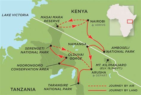 √ Amboseli National Park Kenya Map