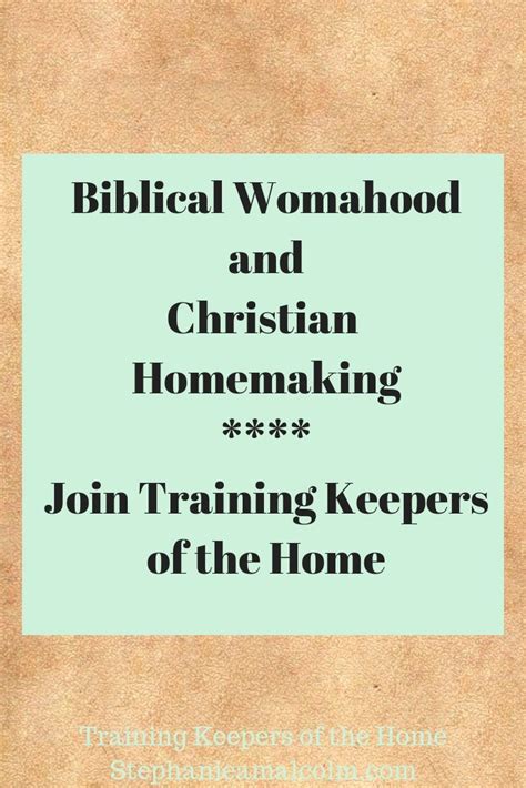 Training Keepers of the Home Members | Marriage advice christian ...