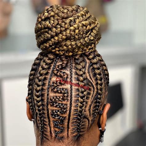 Updo Cornrows Hairstyles