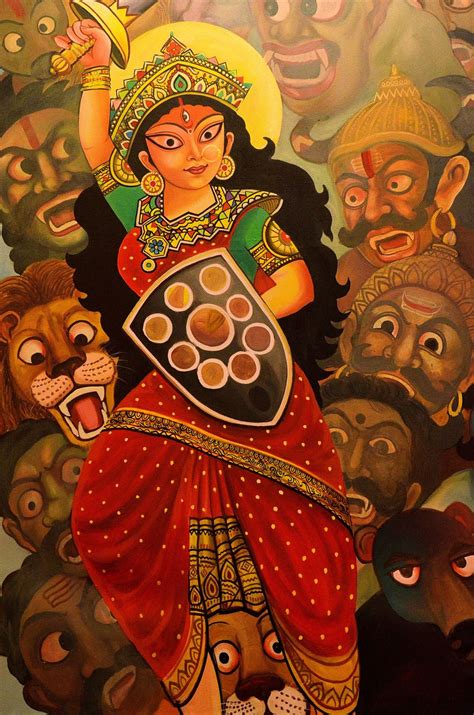 Pin by Suresh Dhawan on Durga | Indian art paintings, Ganesha art ...