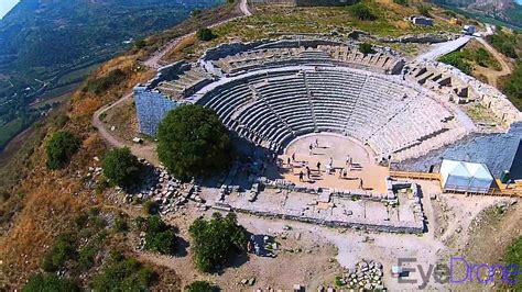 Segesta Theatre Sicily - Filmed by drone - YouTube