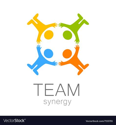 Team synergy logo Royalty Free Vector Image - VectorStock